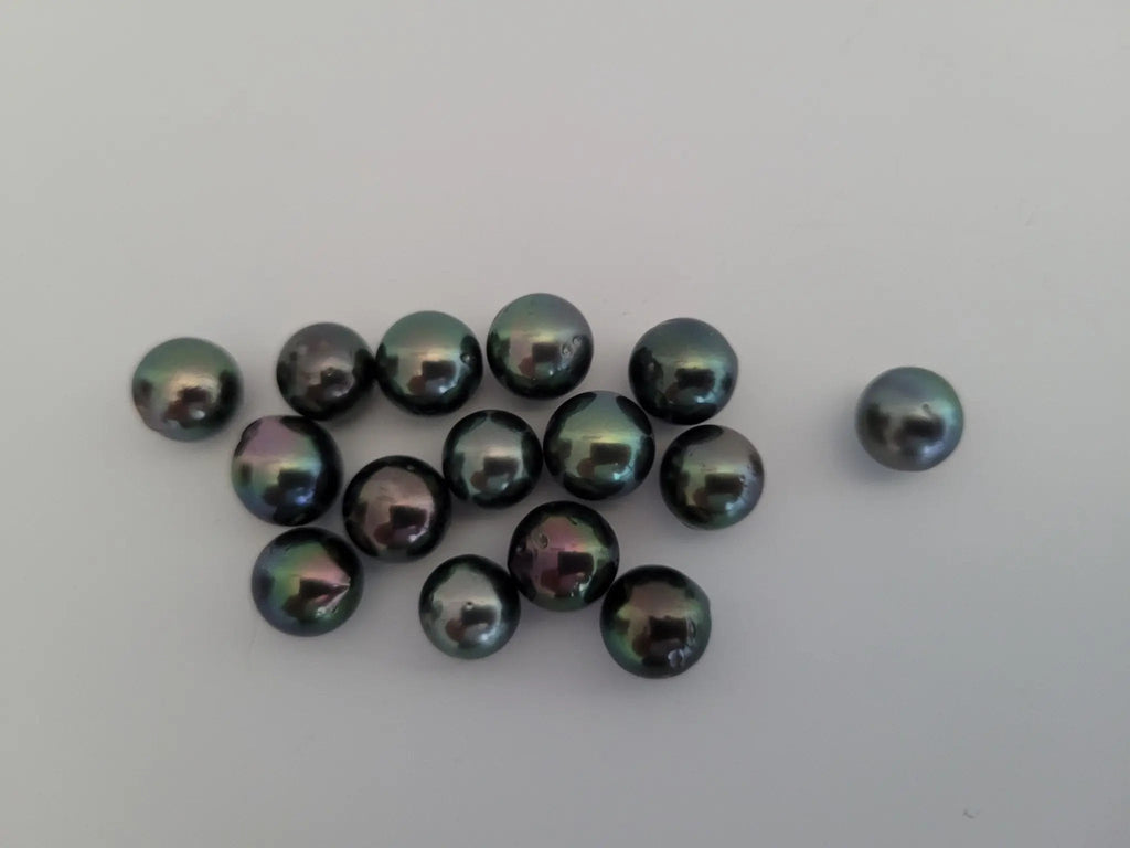 Loose peacock Tahitian pearl 9-10mm multiple pieces — wholesale lot