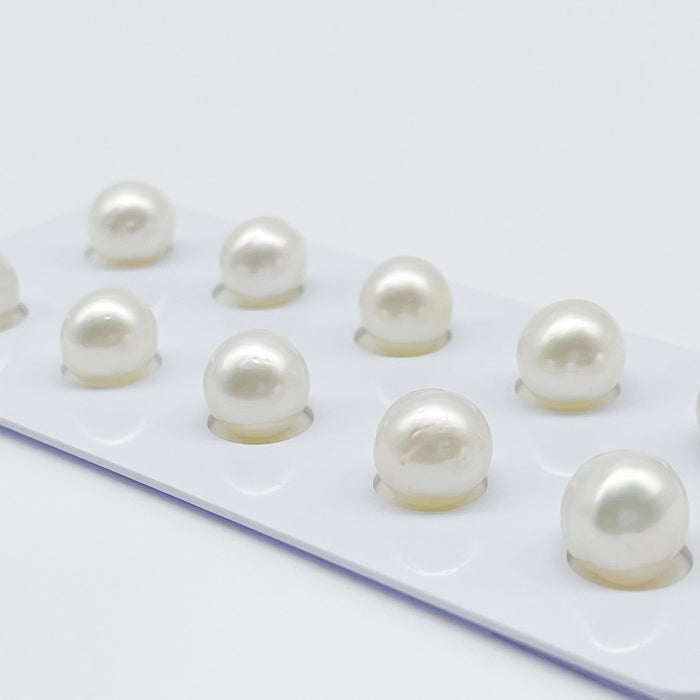 White South Sea Pearl Pairs 10 mm Off-Round