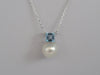 South Sea Pearl, Precious Stone  London Blue Topaz, 18K White Gold |  The South Sea Pearl |  The South Sea Pearl