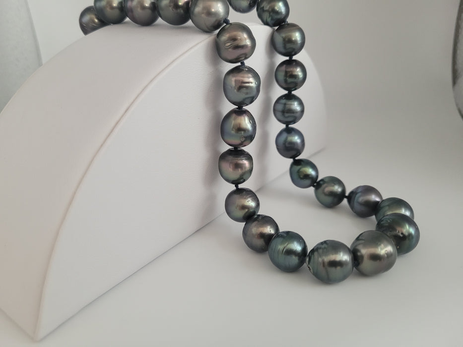 Tahiti Pearls 12-14 Dark Color and High Luster |  The South Sea Pearl |  The South Sea Pearl