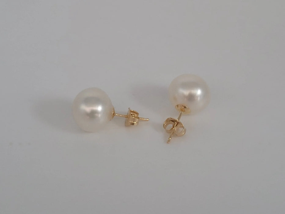South Sea Pearl 10mm Earrings 18K Yellow Gold