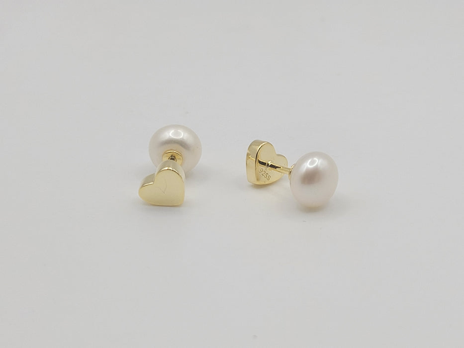 Cultured Pearl Earrings 7.5-8 mm AAA Reversible