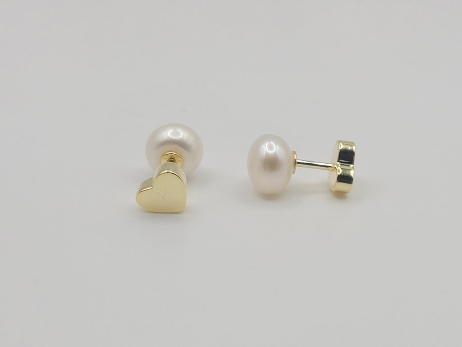 Cultured Pearl Earrings 7.5-8 mm AAA Reversible