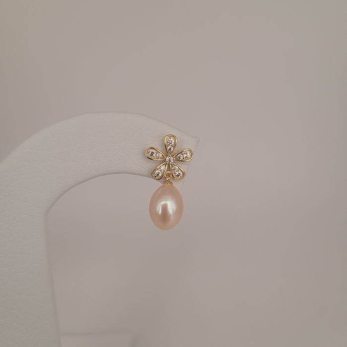 Cultured Pearls AAA Ttear-Drop 8-8.5 mm Silver 925