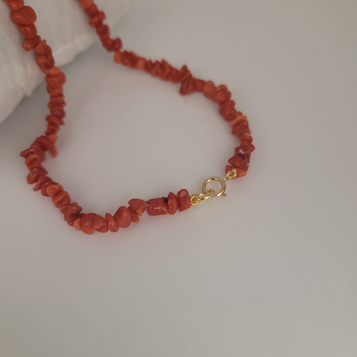 Tahiti Pearl 16 x 13  mm Drop shape and Natural Coral Necklace