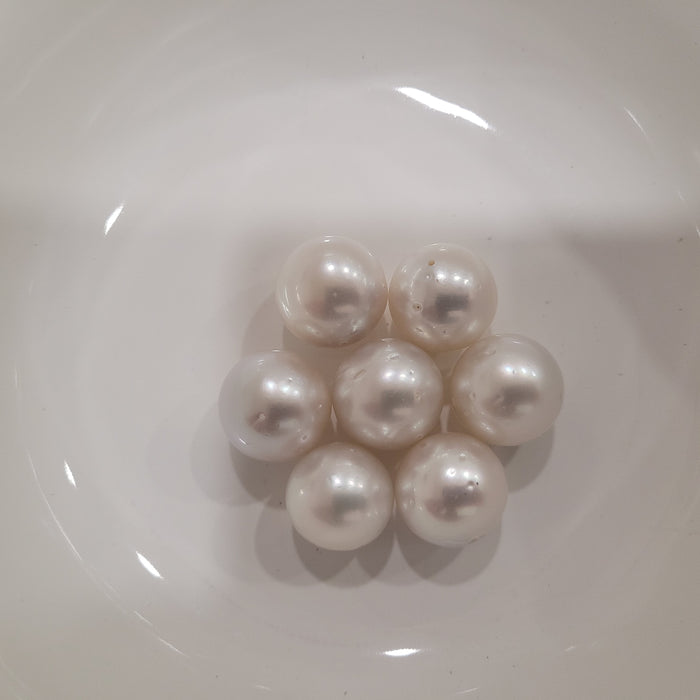 South Sea Pearls 14 mm Round Light Silver Color High Luster