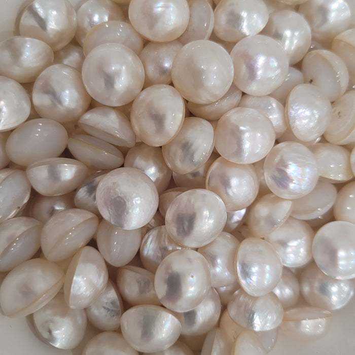 Australian South Sea Mabe Pearls 13-13.5 mm White Round