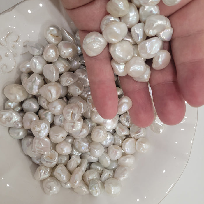 Keshi Cultured Pearls FW 11-12 mm White Color AAA
