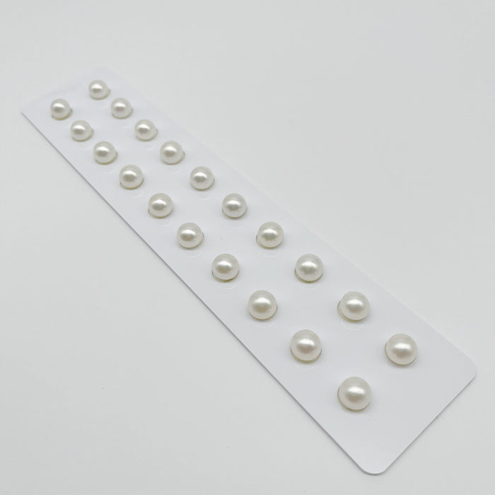 White South Sea Pearls 9 mm Button Shape Grade 1