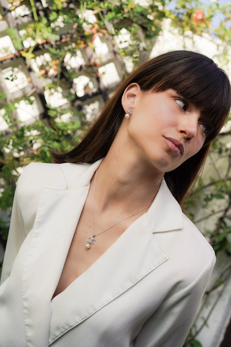 Akoya Cultured Pearl Pendant Necklace in Silver 925 |  The South Sea Pearl |  The South Sea Pearl