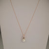 Akoya Cultured Pearl, Diamond, Green Amethyst, 18K Rose Gold necklace |  The South Sea Pearl |  The South Sea Pearl
