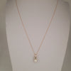 Akoya Cultured Pearl, Diamond, Green Amethyst, 18K Rose Gold necklace |  The South Sea Pearl |  The South Sea Pearl