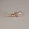Akoya Cultured Pearl, Diamond, Green Amethyst, 18K Rose Gold necklace |  The South Sea Pearl |  The South Sea Pearl