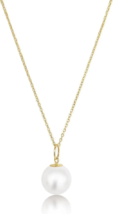 Akoya Cultured Pearl Pendant Necklace 18K Yellow Gold
