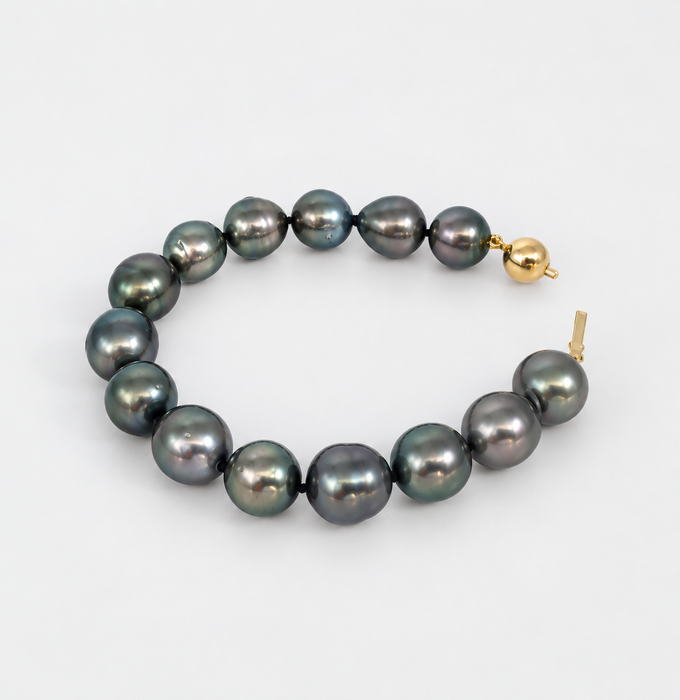 Tahiti Pearls 10-11 mm Dark Color Bracelet