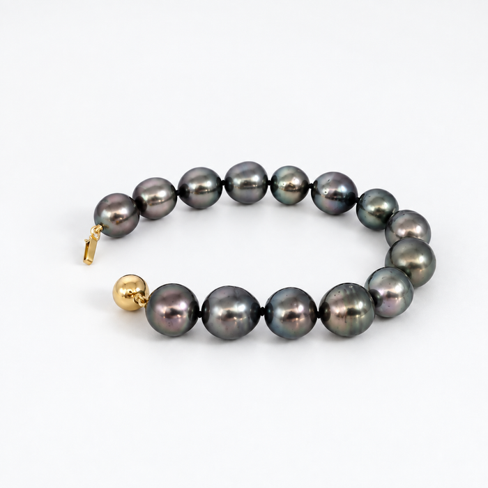 Tahiti Pearls 10-11 mm Dark Color Bracelet