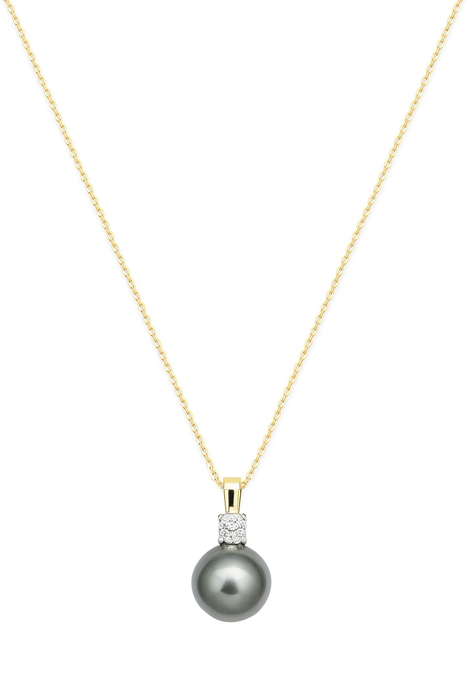 A Pendant made in 18K Yellow & White Gold, Tahiti Pearl and Diamond