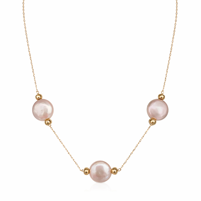 Cultured Pearls Yellow Gold Necklace