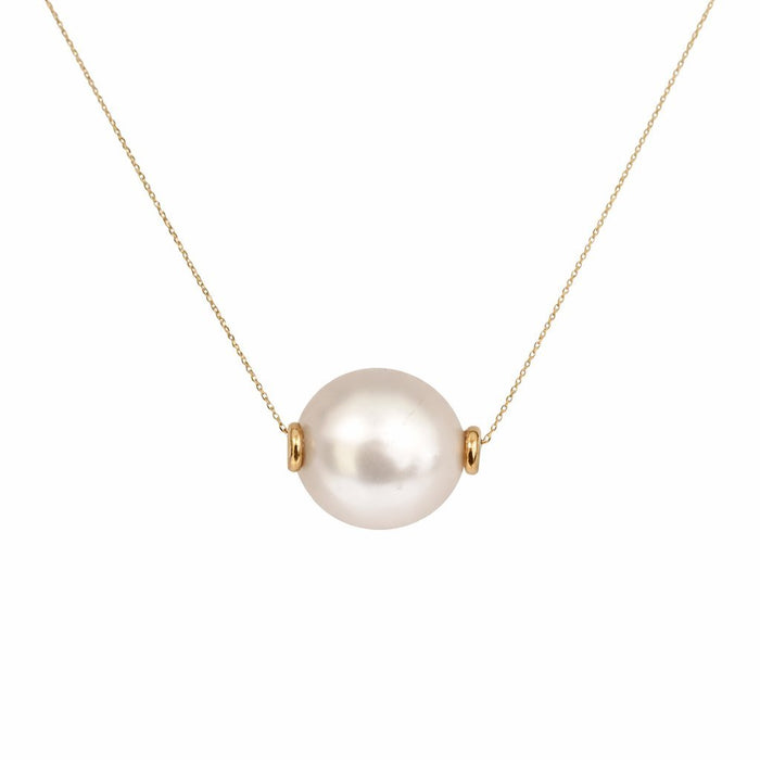 Australian South Sea Pearl 12-13 mm  Pendant necklace 18K Yellow Gold
