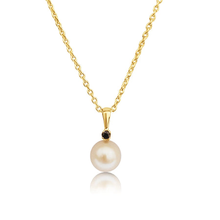 Cultured Pearl 8 mm AAA 9K Gold Sapphire Precious Stone | The South Sea Pearl |  The South Sea Pearl