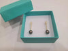 Cultured Pearl Earrings Tear-Drop Shape 8 mm AAA Black Color | The South Sea Pearl |  The South Sea Pearl