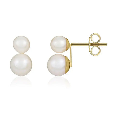 Earrings 9K Yellow Gold and Cultured Pearls AAA | The South Sea Pearl |  The South Sea Pearl