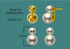 Earrings 9K Yellow Gold and Cultured Pearls AAA | The South Sea Pearl |  The South Sea Pearl