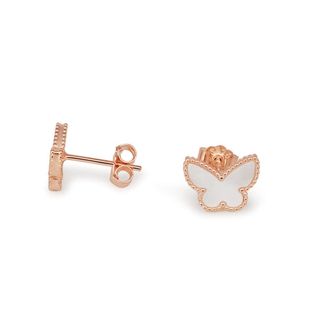 Earrings of Mother of Pearl and Silver 925 Rose Gold Plated | The South Sea Pearl |  The South Sea Pearl