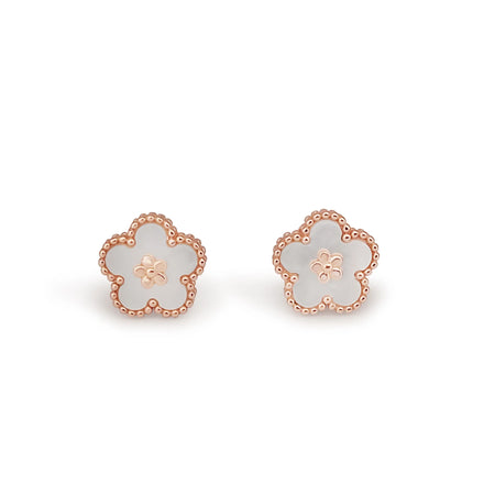 Earrings of Mother of Pearls and Silver 925 Rose Gold Plated | The South Sea Pearl |  The South Sea Pearl