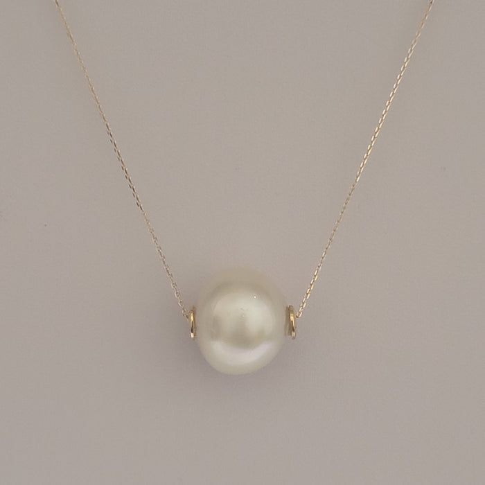Australian South Sea Pearl 12-13 mm  Pendant necklace 18K Yellow Gold