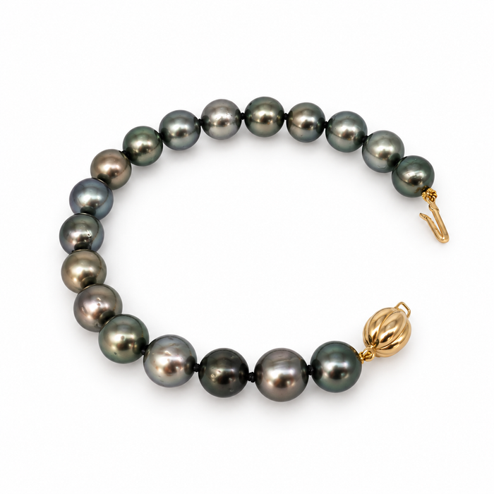 Tahiti Pearls Bracelet 8-9 mm Natural Color and Luster