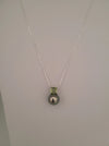 Pendant Necklace Tahiti Pearl 9 mm AAA, Precious Stone, 18K Solid Gold | The South Sea Pearl |  The South Sea Pearl