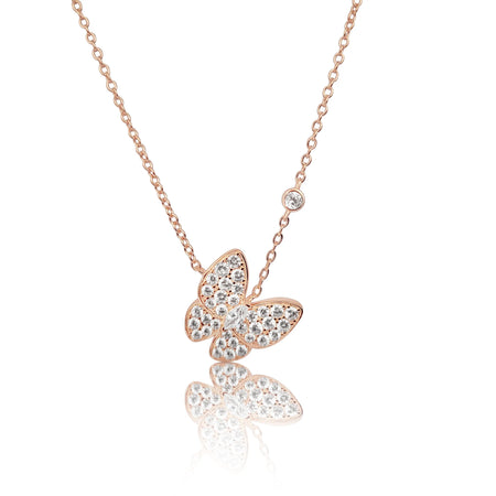 Pendant Necklace made in Gold Plated Silver and Zircon Stones | The South Sea Pearl |  The South Sea Pearl