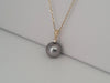 Pendant Necklace of a Tahiti Pearl 9-10 mm AAA, Diamond and 18K Solid Yellow Gold | The South Sea Pearl |  The South Sea Pearl