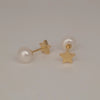 Reversible Cultured Pearl Earrings in Gold Plated Silver 925 | The South Sea Pearl |  The South Sea Pearl