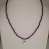 Ruby Precious Stones Necklace, Cultured Pearl, 18K Yellow Gold |  The South Sea Pearl |  The South Sea Pearl