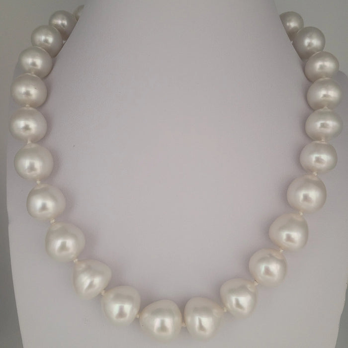 South Sea Pearls Necklace 13-14 mm Very High Luster 18K Gold Clasp | The South Sea Pearl |  The South Sea Pearl