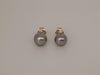 Stud Earrings Tahiti Pearls 9 mm AAA, Diamonds, 18K Solid Gold | The South Sea Pearl |  The South Sea Pearl
