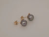 Stud Earrings Tahiti Pearls 9 mm AAA, Diamonds, 18K Solid Gold | The South Sea Pearl |  The South Sea Pearl