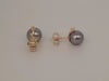 Stud Earrings Tahiti Pearls 9 mm AAA, Diamonds, 18K Solid Gold | The South Sea Pearl |  The South Sea Pearl