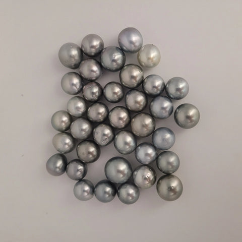 Loose dark Tahitian cultured pearls 12-13mm in .925 sterling silver (Pinctada margaritifera) — The South Sea Pearl