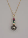 Tahiti Pear 9 mml Pendant 18K Gold, Precious Stones, Diamond | The South Sea Pearl |  The South Sea Pearl
