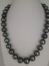 Tahiti Pearl Necklace 12-14 mm Dark Natural Color and High Luster 18K Gold Clasp | The South Sea Pearl |  The South Sea Pearl