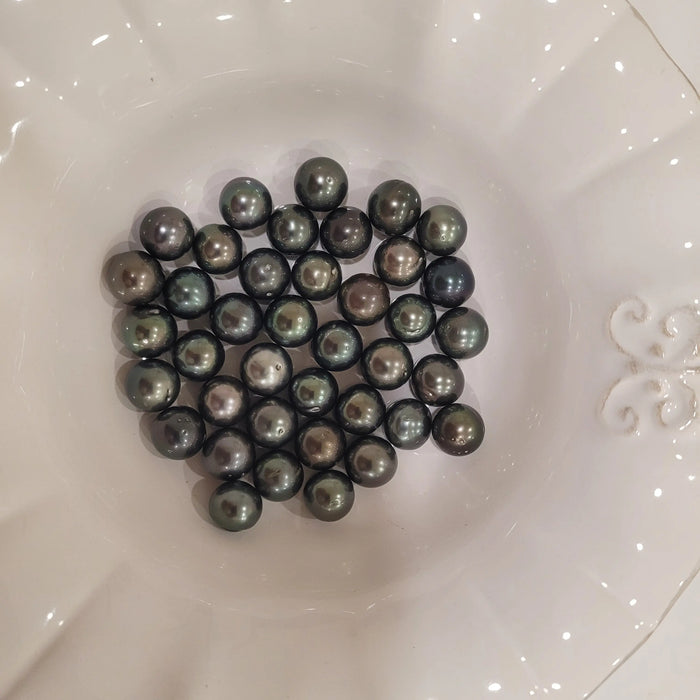 Tahiti Pearls 12-13 mm Dark Color, Very High Luster, Semi-Round |  The South Sea Pearl |  The South Sea Pearl