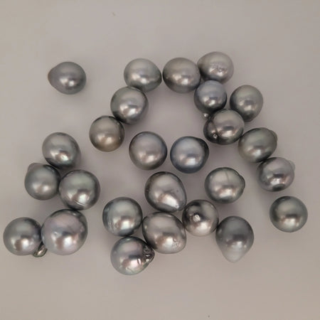 Tahiti Pearls 12-13 mm drop shape Silver Color AAA quality | The South Sea Pearl |  The South Sea Pearl