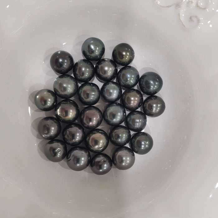 Tahiti Pearls 13-14 mm Dark Color, Very High Luster, Semi-Round |  The South Sea Pearl |  The South Sea Pearl