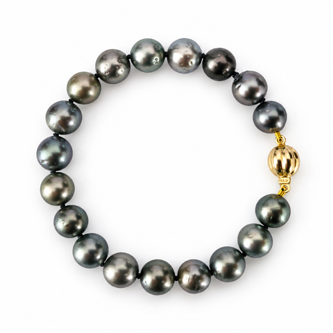 Tahiti Pearls Bracelet 8-9 mm Natural Color and Luster