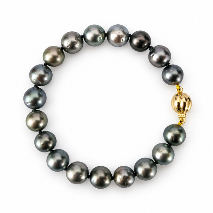 Tahiti Pearls Bracelet 8-9 mm Natural Color and Luster