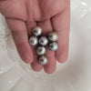 Tear-Drop Shape Tahiti Pearls 11x13 mm Light Silver Color |  The South Sea Pearl |  The South Sea Pearl