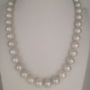 White- Silver South Sea Pearls 11-13 mm Very High Luster 18K Solid Gold clap | The South Sea Pearl |  The South Sea Pearl